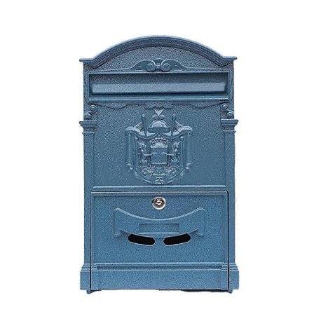 Brevlåda i europeisk villastil, utomhus, vattentät, väggmonterad postlåda, retroförslagslåda med nyckellås för heminredning - Perfekt