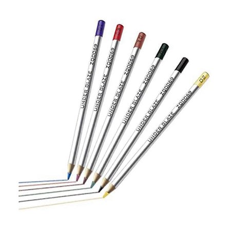 6 stk. Underglasur Blyanter, Underglasur Blyanter til Keramik, Underglasur Blyant Præcision Underglasur Blyant til Keramik