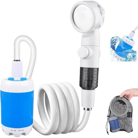 Uppladdningsbar Mobil Dusch, Dusch, Portabel Campingdusch, med 4000 mAh, Med 3 Spraylägen, för Camping, Husbilsresor, Husdjurstvätt, Vattning av 
