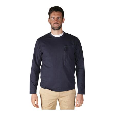 Aspesi T- shirt long sleeve pocket Blå, Herre Langærmet