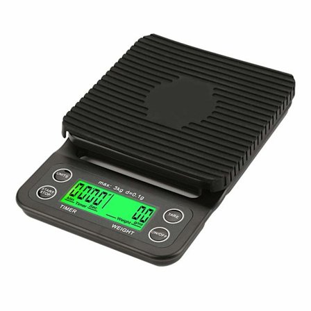 Digital Køkkenvægt, Høj Præcision Gram Vægt Kokevægt Dryp Kaffe Vægt, 3kg 0.1g Elektronisk Vægt med LED Display