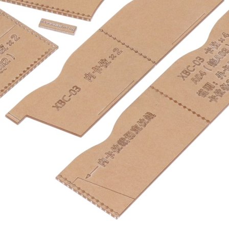 8st Plånbok Akryl Mall Professionell Exakt Skärning Klar Lång Plånbok Mönster Mall för DIY Handarbete