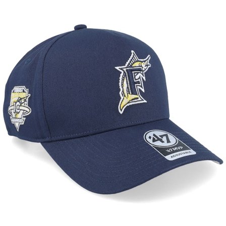 47 Brand - MLB Blauw adjustable Cap - Hatstore Exclusive x Miami Marlins Coops Sure Shot Mvp Dt Navy Adjustable @ Hatstore
