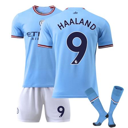 Haaland #9 2023 Manchester City Fodboldtrøje Fodboldtrøje til voksne til børn Fodbold Adult M(170-175cm)