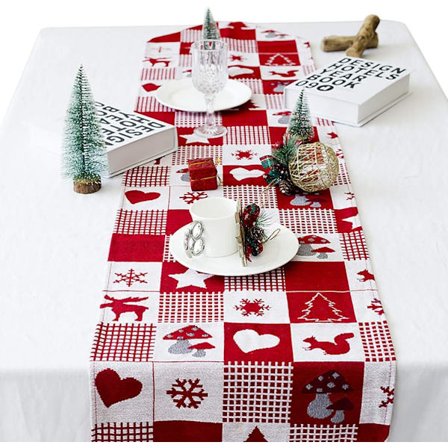 *Snögubbe Tryckt Jul Bordslöpare Jul Bordsduk 180*