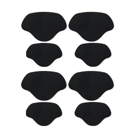 (2 størrelser, 4 par, svart) Hælbeskytter/Skoreparasjonssticker
