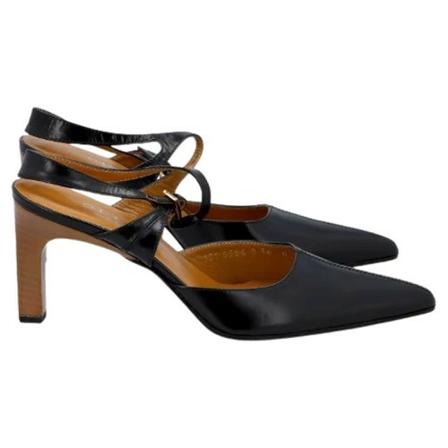 Prada Vintage Pre-owned Leather heels , Zwart , Dames , Maat: 36 EU Vintage Schoenen
