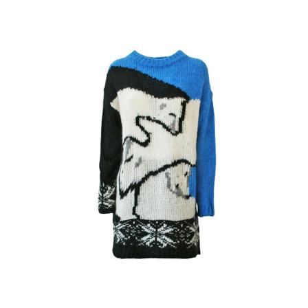 Twinset, Sweater Dress Niebieski, Kobieta, Rozmiar: S