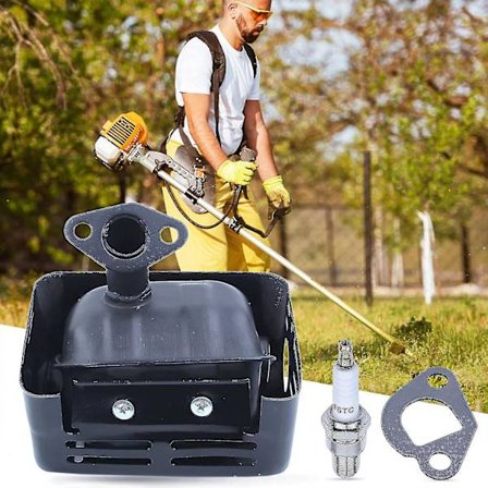 Eksosdempersett for Honda Gx200 Gx160 Gx120 Gx140, Adefol Eksos med Rør + Pakning + Tennplugg Reservedeler Motordemper Tilbehør