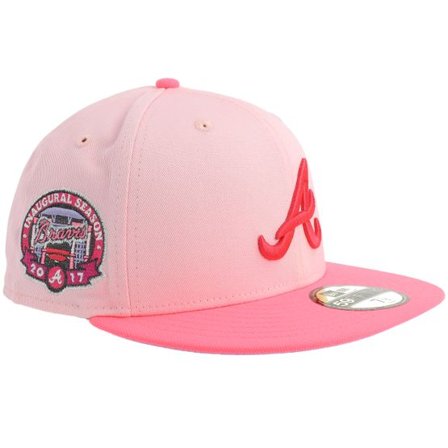 New Era - MLB Rosa fitted Keps - "Hatstore Exclusive x Atlanta Braves 59FIFTY Inaugural Season Pink/Neon Pink Fitted " @ Hatstore