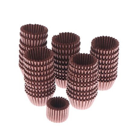 1000 STK Mini Chokolade Papir Liner Bage Muffin Kage Cupcake