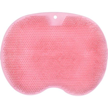Silikon Ryggskrubbsborste Badrum Halkfri Fot Tvätt Massage Duschmatta med Sugkopp Bad Massage Fotborste Exfolierande Pad 1st