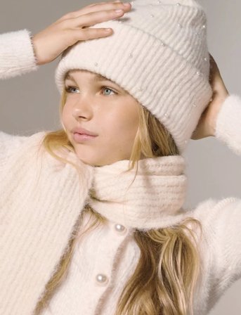 Kids Only Kogchyna Life Knit Soft Beanie Cp Acc - Cream - ONE SIZE