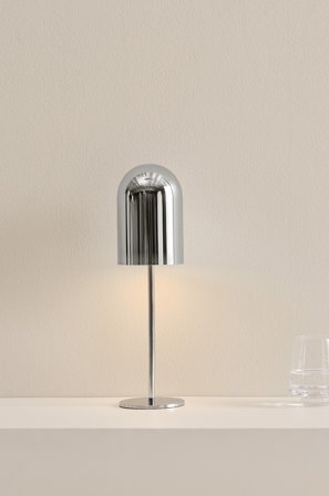 Jotex - ARA bordlampe LED bærbar Krom - Kjøp Bordlamper hos Jotex