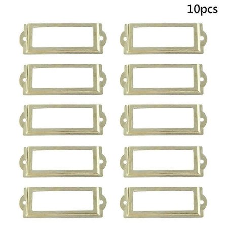 10 stk. Antik Etiket Træk Ramme Fil Navnekort Holder til Skab Skuffe Kasse mengxi