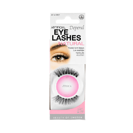 Depend Natural Artificial Eyelashes Jessica Lösögonfransar & färgning Unisex Svart ONESIZE