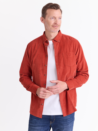 MATCH - Corduroy skjorte - Redford - Str. XXL - Herre - Skjorter - Brun - 100% bomull