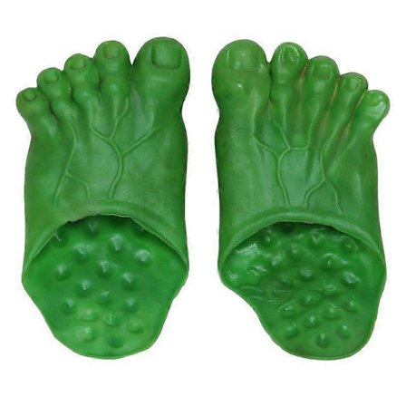 2 par Rolige Tå-slippers Trick Simulering Store Fødder Sko Barfodet Barfodet Fe Spoof Hulk Femfingrede Sko