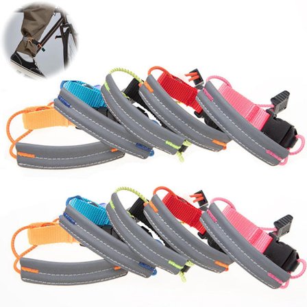 10-pakning med klips - Teleskopisk, 18-51 cm lengde - Sykkelklips - Forbedrer synligheten