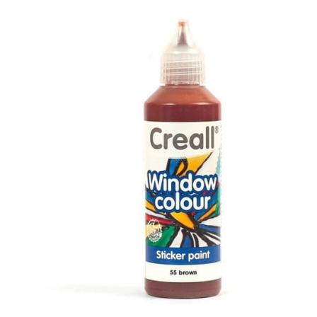 Creall Glass uudelleenasennettava ikkunamaali 80 ml - ruskea