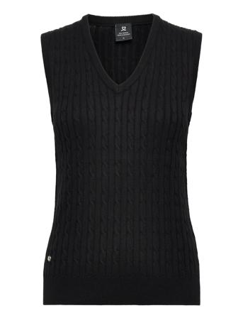 Madelene Vest Vests Knitted Vests Sort Daily Sports