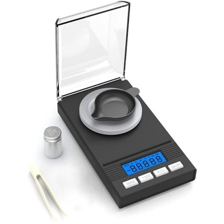 Milligramvåg 50G/0.001G, Precision Milligramvåg, MG, Ficka, Lab med LCD-display, Brev