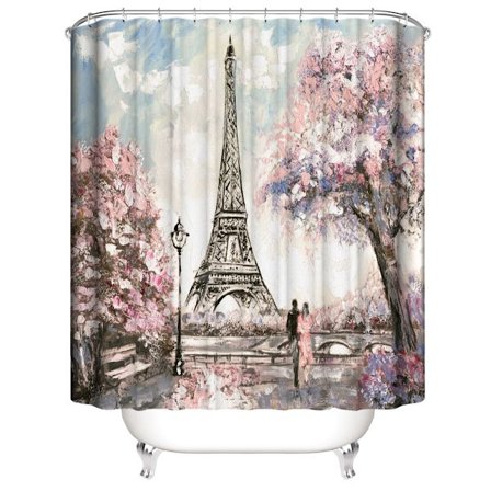 3D-tryckt duschdraperi - 180*200cm Eiffeltornet