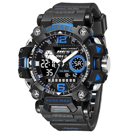 Smael 8072 män vattentäta klockor Janpenese Quartz Chronograph Heavy-duty Watch Herr Alarm Elektroniskt armbandsur Reloj De Hombre