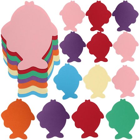 35 stk. fisk papir-klippet papir fisk form farve fisk papir-klippet klasseværelse dekoration papir-klippet (0,01X14X17CM, som vist på billedet)