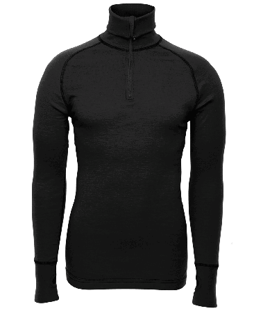 Brynje Arctic Zip Polo w/inlay Black