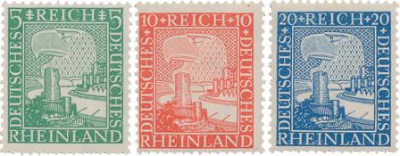 Tyske Rige 1925 - MICHEL 372-374 - Postfrisk