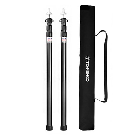 Teltstenger Bærbare Lett Teleskopiske Aluminium Justerbare Camping Tarp Stenger for Ly Hengekøye Regn Fly Markise