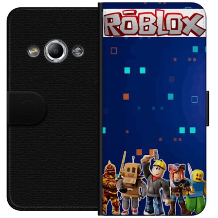 Kompatibelt Lommeboketui til Samsung Galaxy Xcover 3 Roblox spillinspirert illustrasjon med figurer og logo fargerik gaming design for barn og spiller
