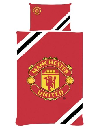 Fodbold Bed Sheet Manchester United 150X210 & 50X60 - Red - 150X210CM;50X60CM