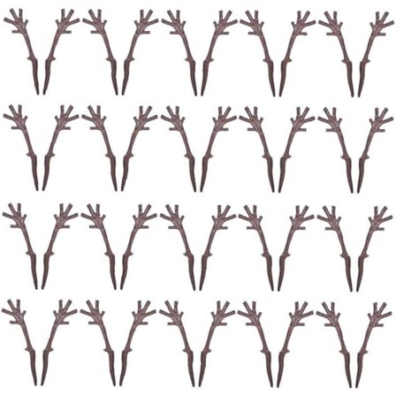 20 stk Mini Plastgren Gevir Snømann DIY Pynt Jul