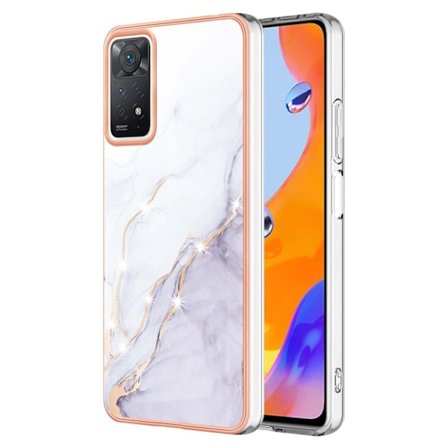 Marmormotiv Xiaomi Redmi Note 11S 5G / Xiaomi Redmi Note 11 Pro skal - Vit Marmor Dimma