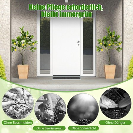 80 cm konstgjord citronträd limeträd med kruka & 9 konstgjorda citronväxter med frukt