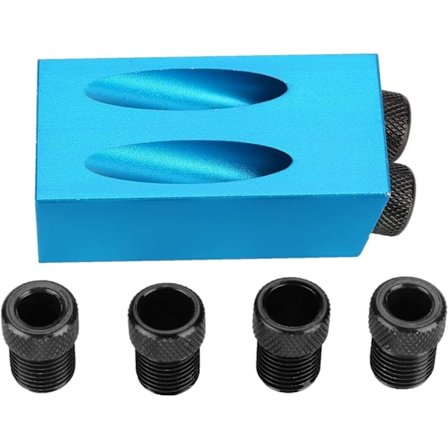 Borr jigg - Fickborr jigg - Fickhålsjigg - Borr jigg - Blindfogning Trä - Metall - Dymling - Dymlingsjigg - Dymlingar - 15 Grader