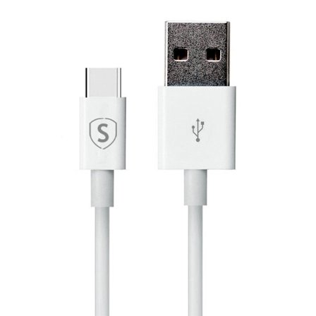 USB-C-kaapeli pikalataukseen 2,4 A, 2 m - valkoinen