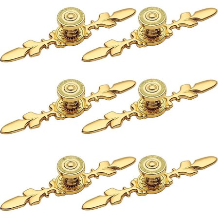 6 stk Gull Skapsknapper Skapsknapp Dørknapp Kjøkkendørknapper Vintage Skaptrekk Skap