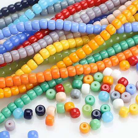 Lasikuittuhelmet posliini jade väriset tynnyrihelmet 6*8MM helmillä DIY korutarvikkeet rannekoru korvakorutarvikkeet