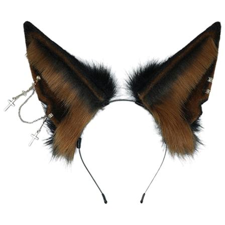 Revhalehodeband med ører av rev, ulv, katt og hund - Halloween-kostyme