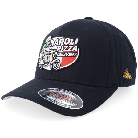 Yapan - Black - flexfit - Cap - Napoli Pizza Delivery Black Flexfit - Hatstore