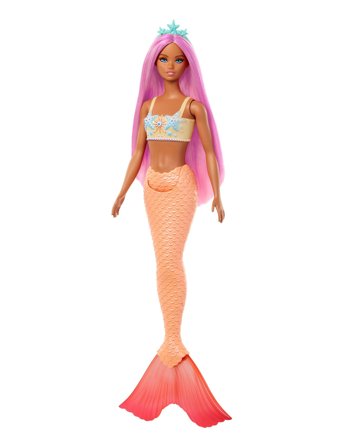 Barbie | A Touch Of Magic Mermaid Doll With Pink Hair & Orange Tail | ONE SIZE