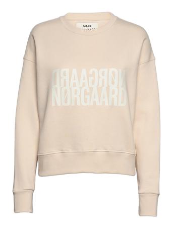 Organic Sweat Tilvina Sweatshirt Fav Sweat-shirt Genser Beige Mads Nørgaard