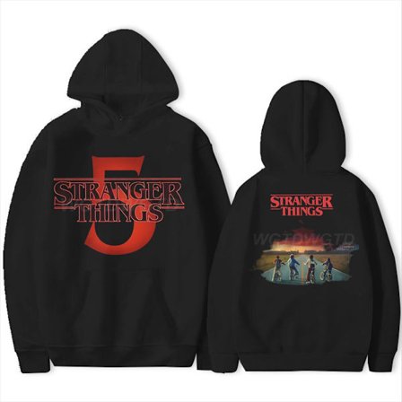 Stranger Things 5 Huppari – Unisex – Lämmin Fleecevuorattu Collegepaita – Syksy/Talvi