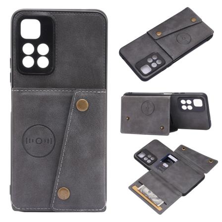 Xiaomi Redmi Note 11 - Praktiskt Skal med Korthållare Grå