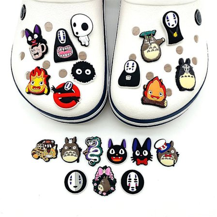 20 stk Anime Spirited Away Seriefigurer Sko Charms til Crocs Clog Sandaler Dekoration Tilbehør Fødselsdagsgaver