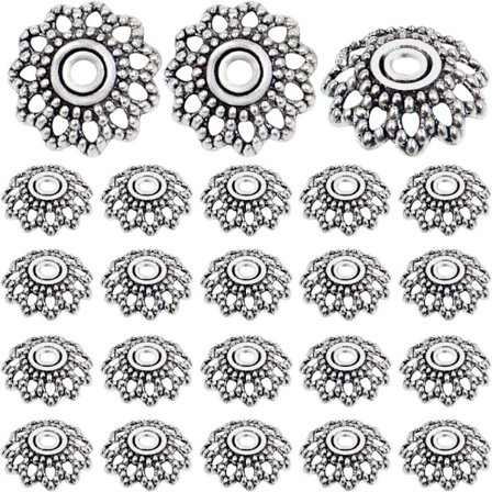 Flower Perle Caps Perle Caps Alloy Filigran Flower Cap