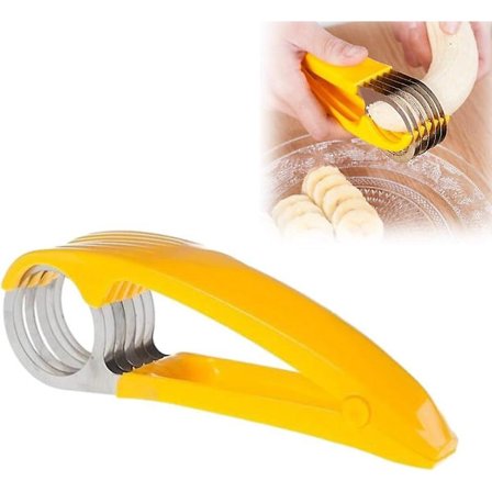 Manuell matberedare, matberedare i rostfritt stål, banan jordgubbe gurka morot äggskivare, multifunktionell grönsaks- och fruktskivare för snabb 